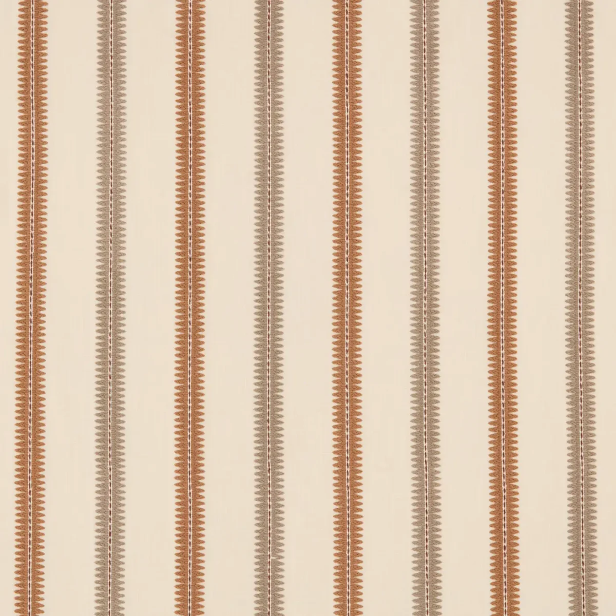 Meschutt Fabric - Coralee by Meschutt Fabric from Warwick Hampton Weaves & Embroideries collection - red striped embroideried