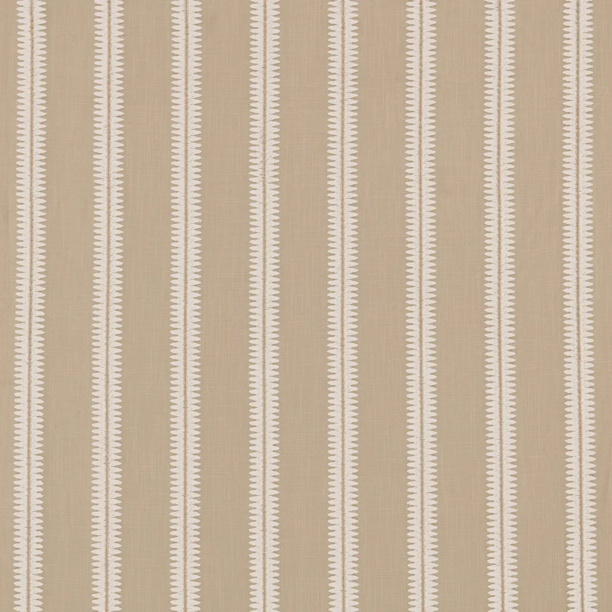 Meschutt Fabric from Warwick Hampton Weaves & Embroideries collection - neutral striped embroideried