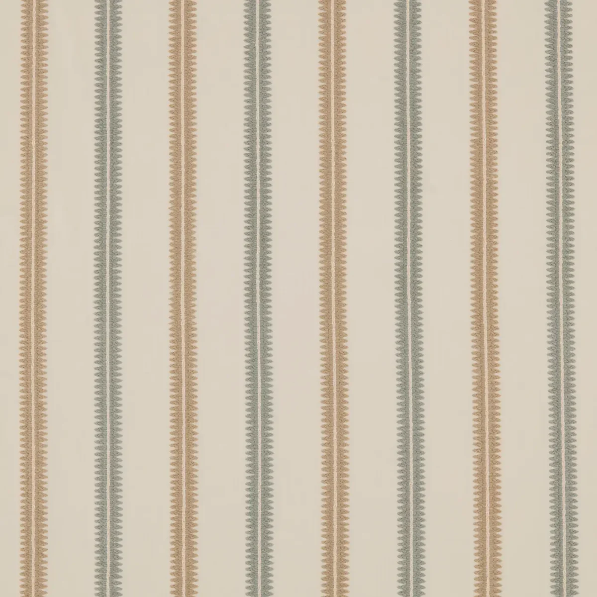 Meschutt Fabric - Saltwater by Meschutt Fabric from Warwick Hampton Weaves & Embroideries collection - blue striped embroideried
