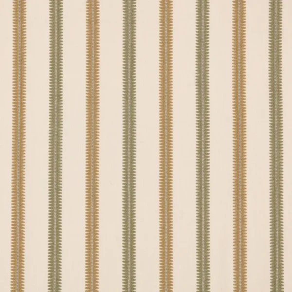 Meschutt Fabric - Willow by Meschutt Fabric from Warwick Hampton Weaves & Embroideries collection - green striped embroideried