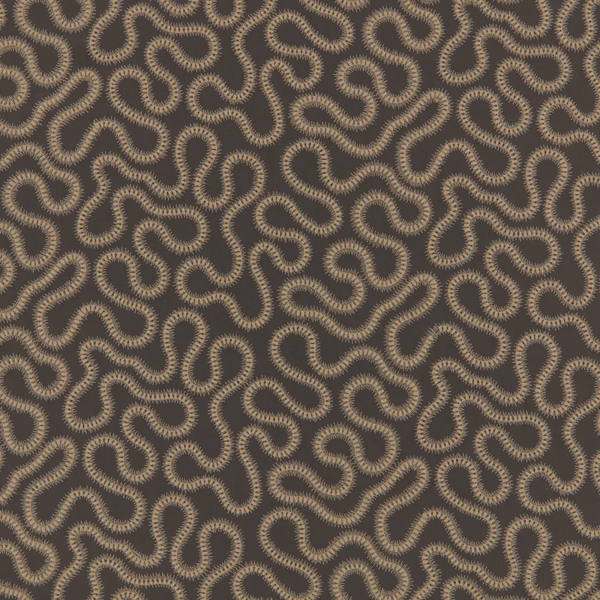 Orient Fabric - Rockport by Orient Fabric from Warwick Hampton Weaves & Embroideries collection - black-grey misc embroideried
