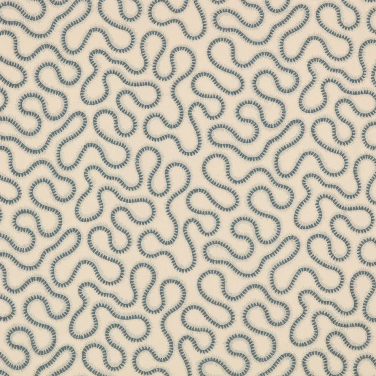 Orient Fabric - Saltwater by Orient Fabric from Warwick Hampton Weaves & Embroideries collection - blue misc embroideried
