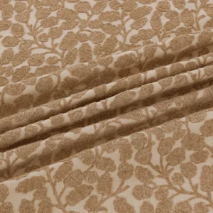 Gardiner Fabric from Warwick Hampton Weaves & Embroideries collection - brown botanical embroideried