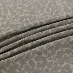 Gardiner Fabric from Warwick Hampton Weaves & Embroideries collection - black-grey botanical embroideried