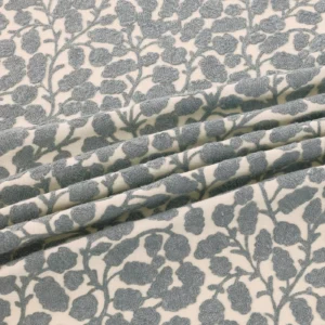 Gardiner Fabric from Warwick Hampton Weaves & Embroideries collection - blue botanical embroideried