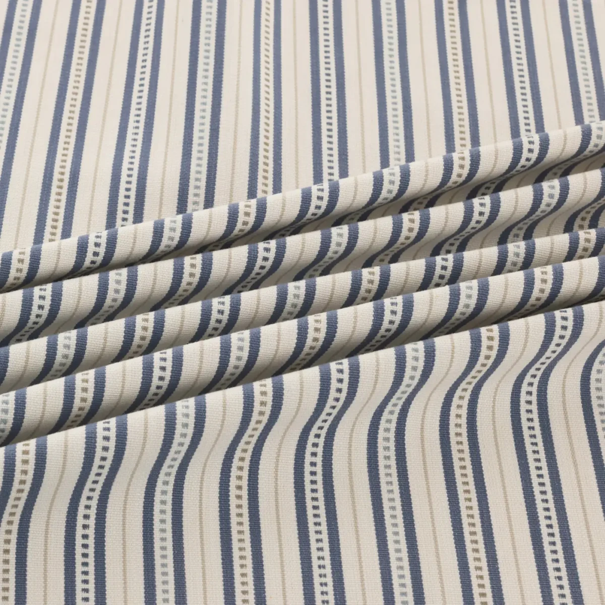 Brookhaven Fabric from Warwick Hampton Weaves & Embroideries collection - blue striped woven