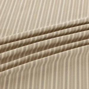 Brookhaven Fabric from Warwick Hampton Weaves & Embroideries collection - black-grey striped woven