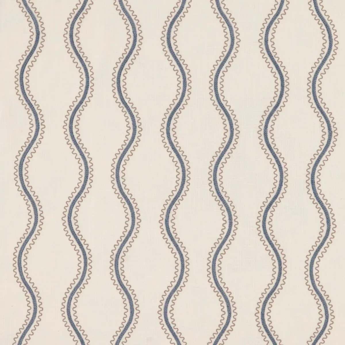 Riverhead Fabric - Nautica by Riverhead Fabric from Warwick Hampton Weaves & Embroideries collection - blue misc embroideried