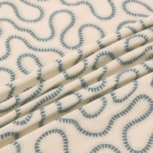 Orient Fabric from Warwick Hampton Weaves & Embroideries collection - blue misc embroideried