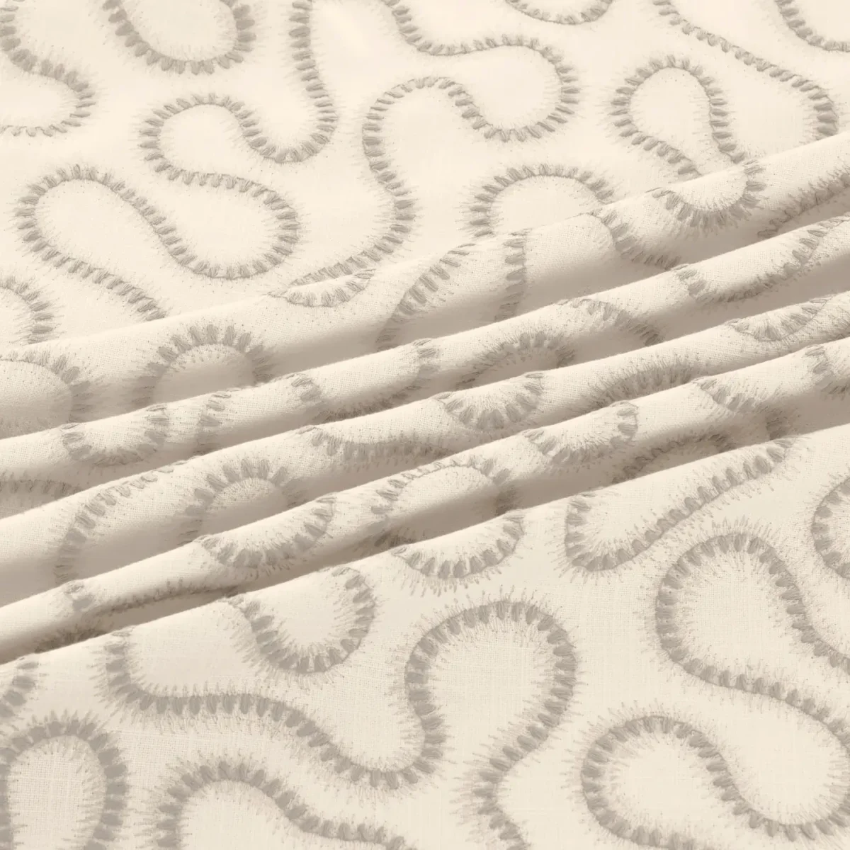 Orient Fabric - Gull by Orient Fabric from Warwick Hampton Weaves & Embroideries collection - black-grey misc embroideried