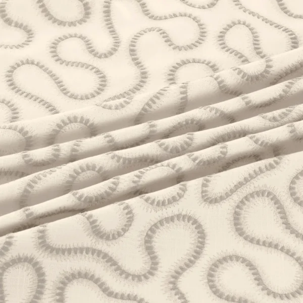 Orient Fabric - Gull by Orient Fabric from Warwick Hampton Weaves & Embroideries collection - black-grey misc embroideried