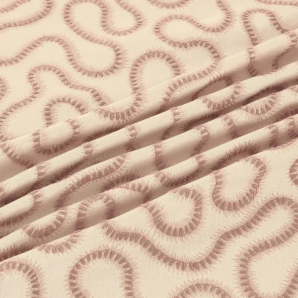 Orient Fabric - Shell by Orient Fabric from Warwick Hampton Weaves & Embroideries collection - pink misc embroideried