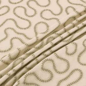 Orient Fabric from Warwick Hampton Weaves & Embroideries collection - green misc embroideried
