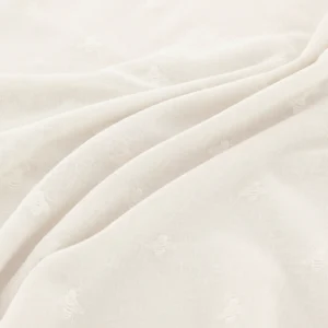 Bumblebee Fabric from Warwick Hampton Weaves & Embroideries collection - white animal embroideried