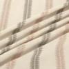 Meschutt Fabric from Warwick Hampton Weaves & Embroideries collection - black-grey striped embroideried