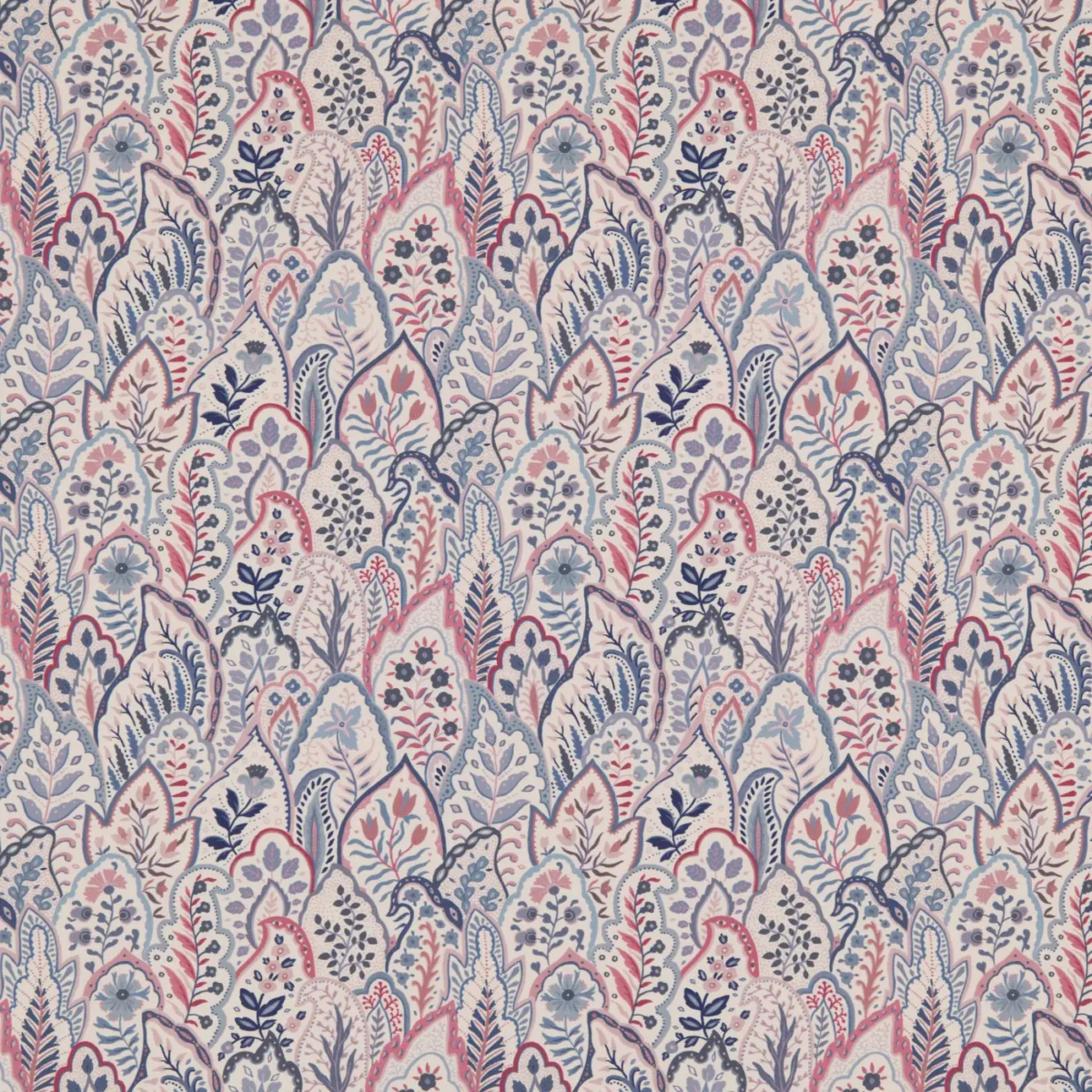Hitherhill Fabric - Anemone by Hitherhill Fabric from Warwick Hampton Prints collection - red botanical printed