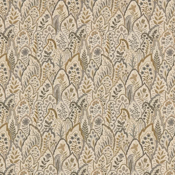 Hitherhill Fabric - Rockport by Hitherhill Fabric from Warwick Hampton Prints collection - brown botanical printed