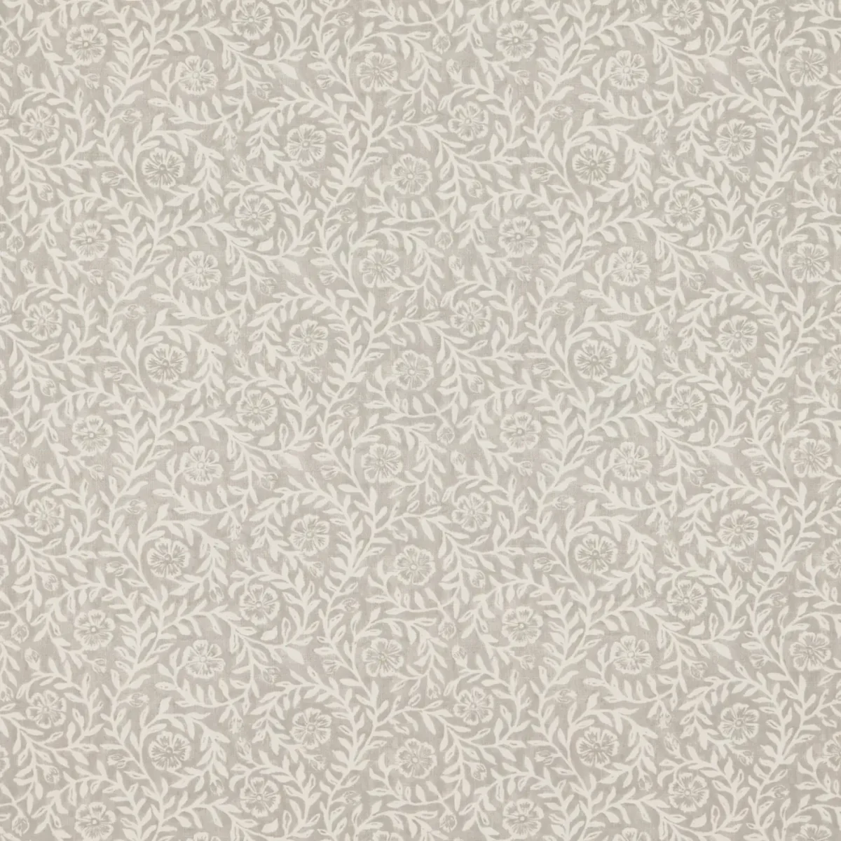 Manorville Fabric - Gull by Manorville Fabric from Warwick Hampton Prints collection - black-grey botanical printed