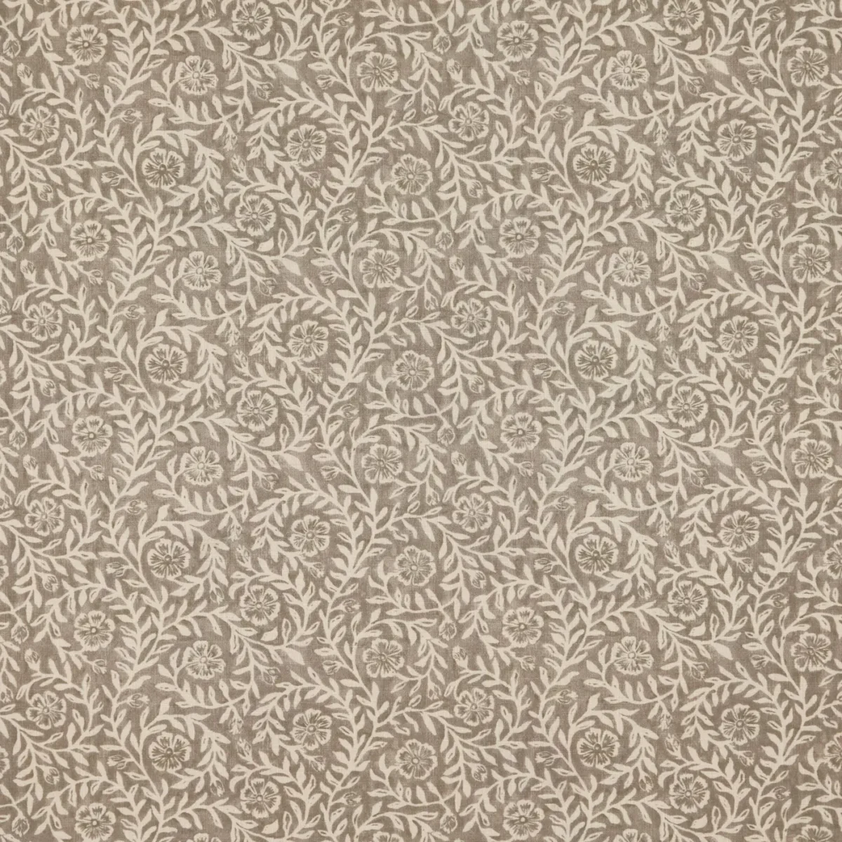 Manorville Fabric from Warwick Hampton Prints collection - brown botanical printed