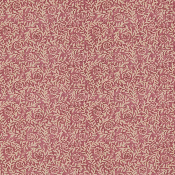 Manorville Fabric - Rosehip by Manorville Fabric from Warwick Hampton Prints collection - red botanical printed