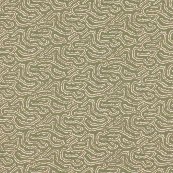 Noyack Fabric - Kelp by Noyack Fabric from Warwick Hampton Prints collection - green misc printed
