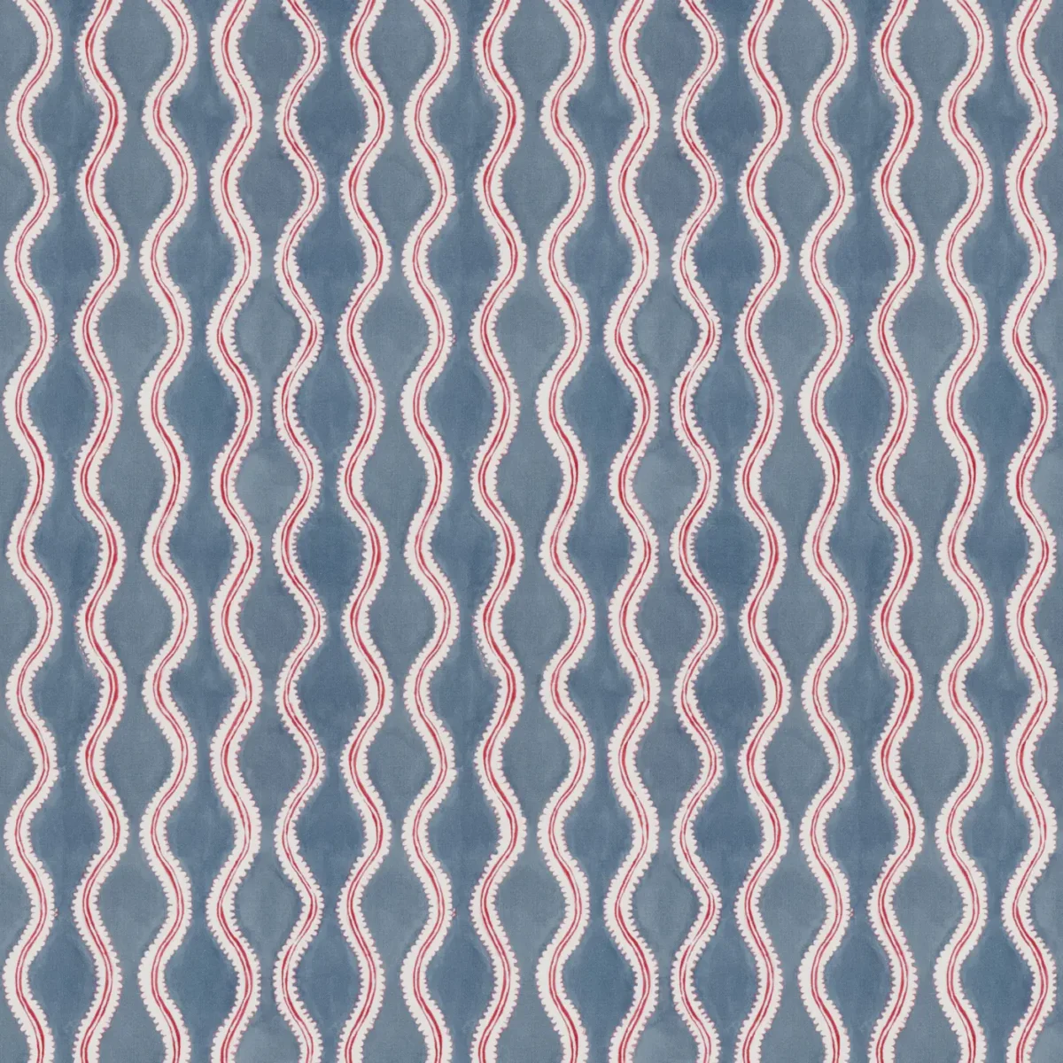 Wading Fabric - Anemone by Wading Fabric from Warwick Hampton Prints collection - blue misc printed