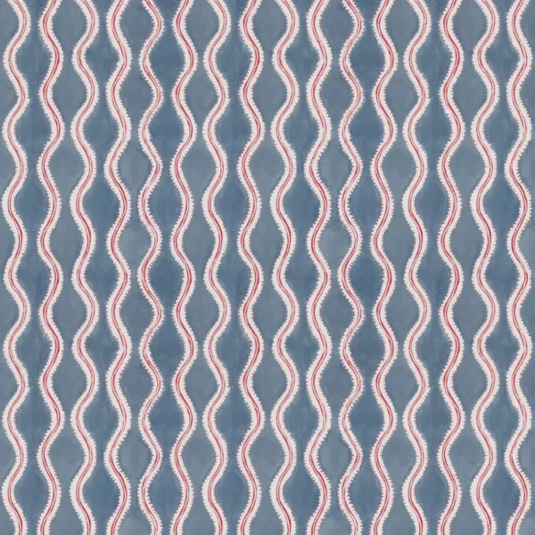 Wading Fabric from Warwick Hampton Prints collection - blue misc printed