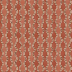 Wading Fabric from Warwick Hampton Prints collection - red misc printed