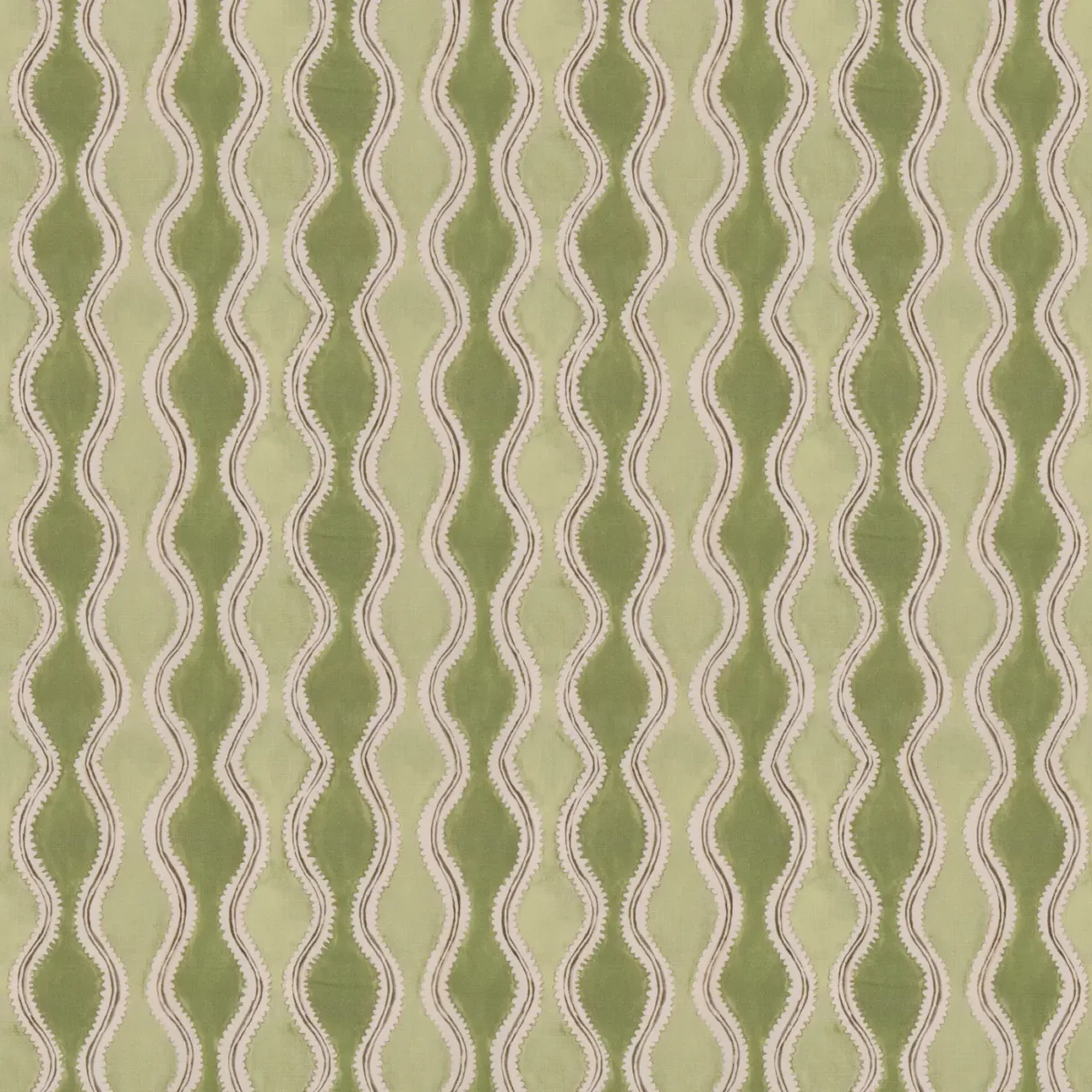 Wading Fabric - Kelp by Wading Fabric from Warwick Hampton Prints collection - green misc printed