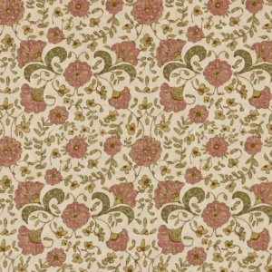 Wainscott Fabric from Warwick Hampton Prints collection - pink botanical printed
