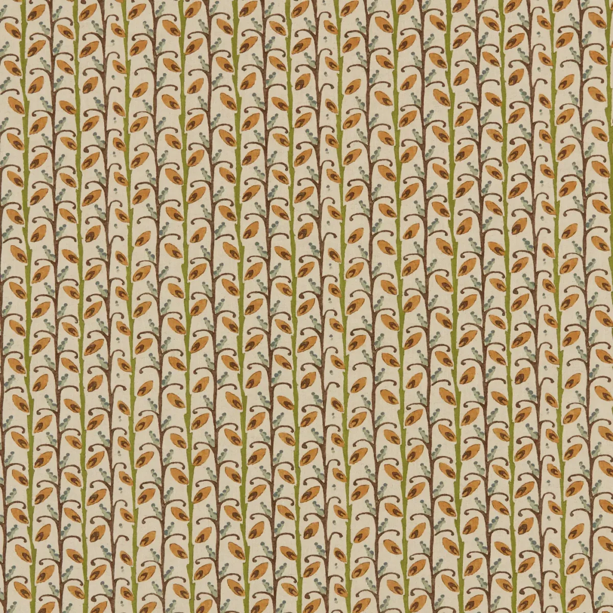 Wildwood Fabric from Warwick Hampton Prints collection - yellow botanical printed