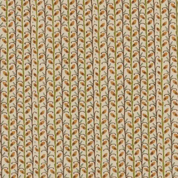 Wildwood Fabric - Amber by Wildwood Fabric from Warwick Hampton Prints collection - yellow botanical printed