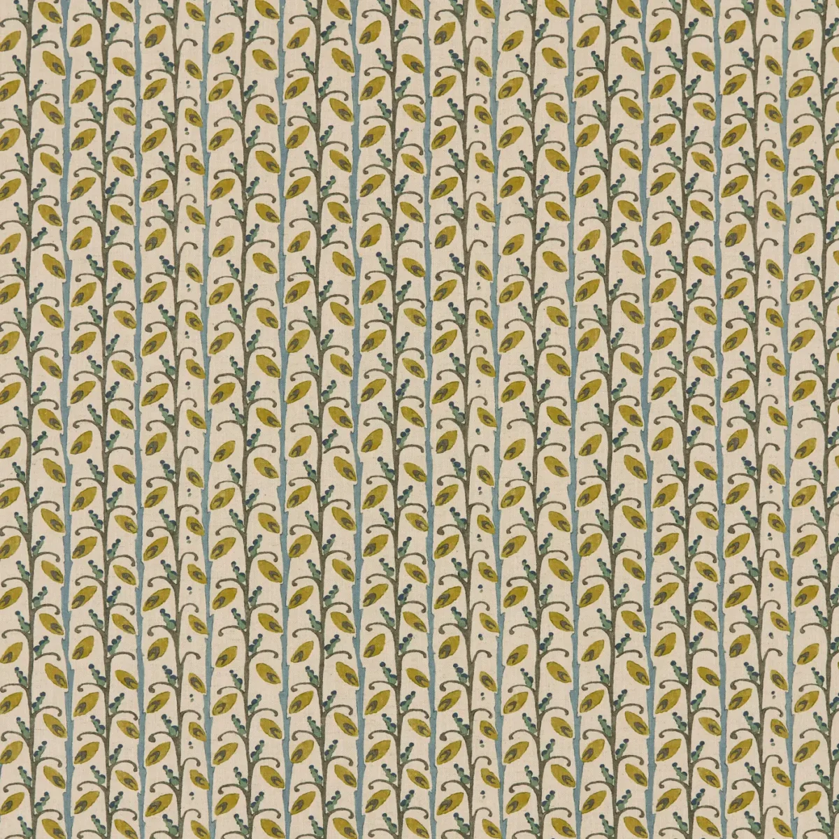 Wildwood Fabric - Cascade by Wildwood Fabric from Warwick Hampton Prints collection - green botanical printed