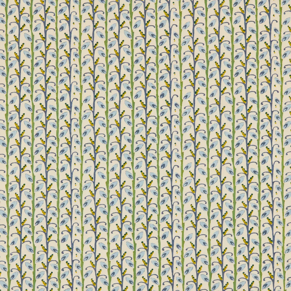 Wildwood Fabric - Saltwater by Wildwood Fabric from Warwick Hampton Prints collection - blue botanical printed