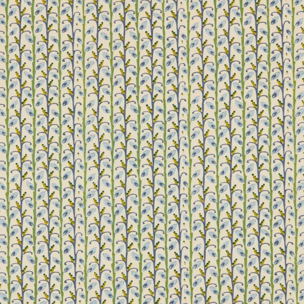 Wildwood Fabric - Saltwater by Wildwood Fabric from Warwick Hampton Prints collection - blue botanical printed