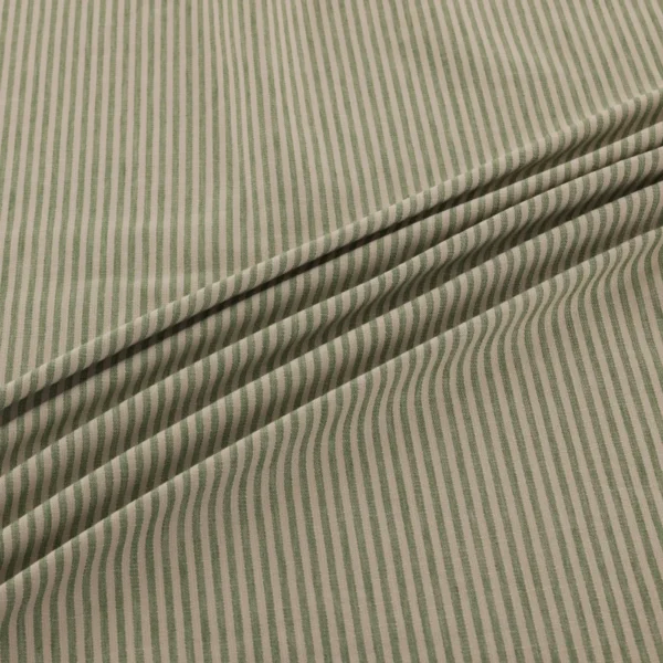 Shoreham Fabric - Spring by Shoreham Fabric from Warwick Hampton Prints collection - green striped printed