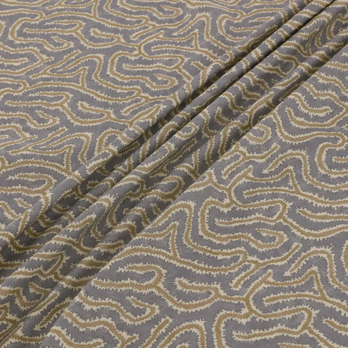 Noyack Fabric - Rockport by Noyack Fabric from Warwick Hampton Prints collection - black-grey misc printed