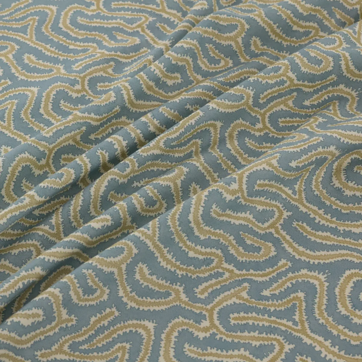 Noyack Fabric - Saltwater by Noyack Fabric from Warwick Hampton Prints collection - blue misc printed