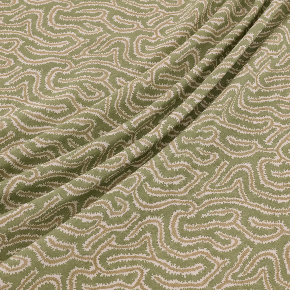 Noyack Fabric from Warwick Hampton Prints collection - green misc printed