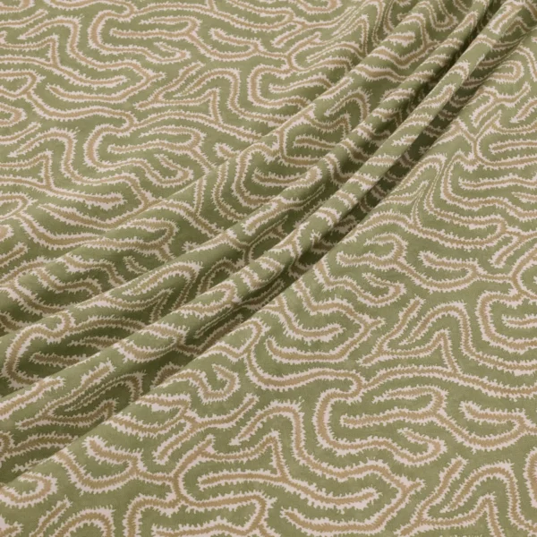 Noyack Fabric - Kelp by Noyack Fabric from Warwick Hampton Prints collection - green misc printed