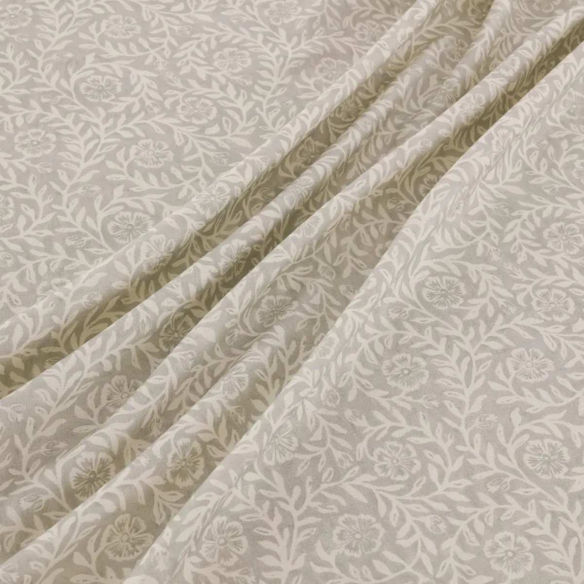 Manorville Fabric - Gull by Manorville Fabric from Warwick Hampton Prints collection - black-grey botanical printed