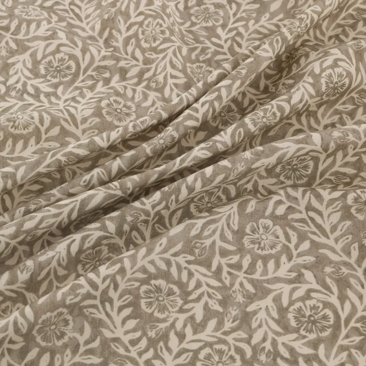 Manorville Fabric from Warwick Hampton Prints collection - brown botanical printed