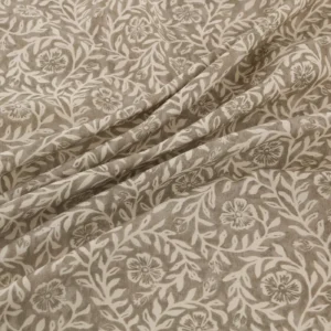 Manorville Fabric from Warwick Hampton Prints collection - brown botanical printed