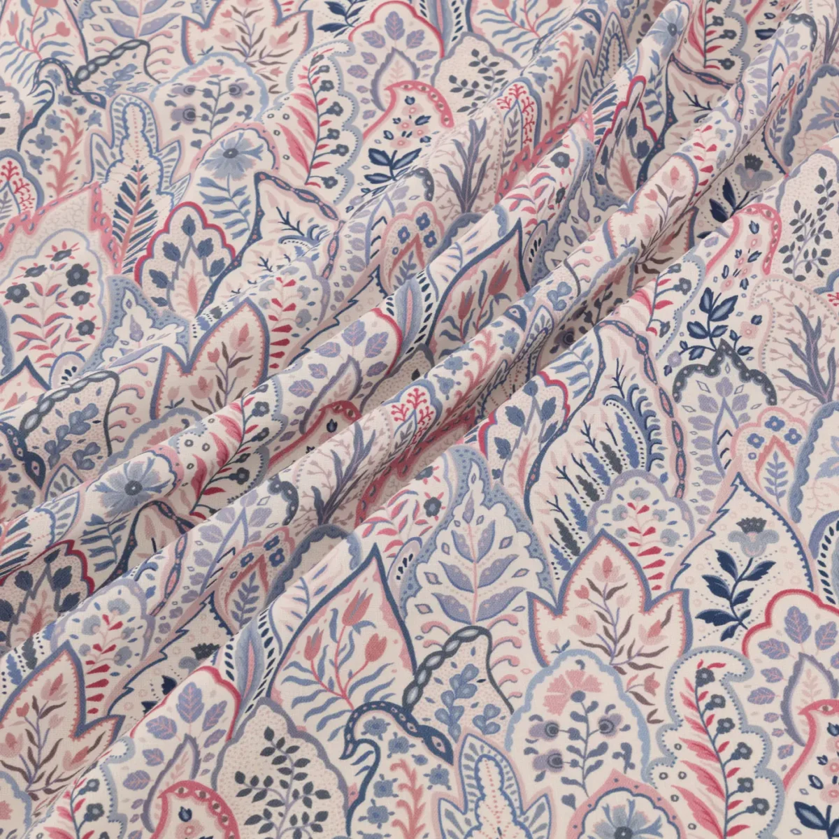 Hitherhill Fabric - Anemone by Hitherhill Fabric from Warwick Hampton Prints collection - red botanical printed