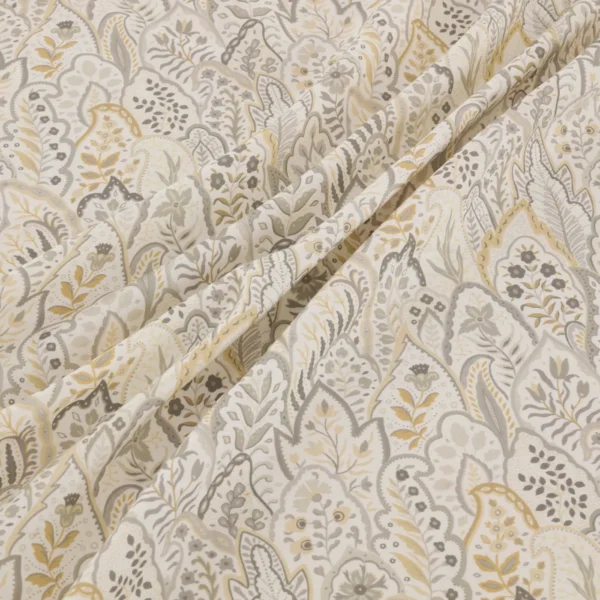 Hitherhill Fabric - Gull by Hitherhill Fabric from Warwick Hampton Prints collection - neutral botanical printed