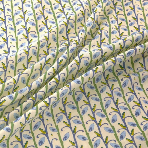 Wildwood Fabric - Saltwater by Wildwood Fabric from Warwick Hampton Prints collection - blue botanical printed