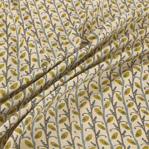 Wildwood Fabric - Cascade by Wildwood Fabric from Warwick Hampton Prints collection - green botanical printed