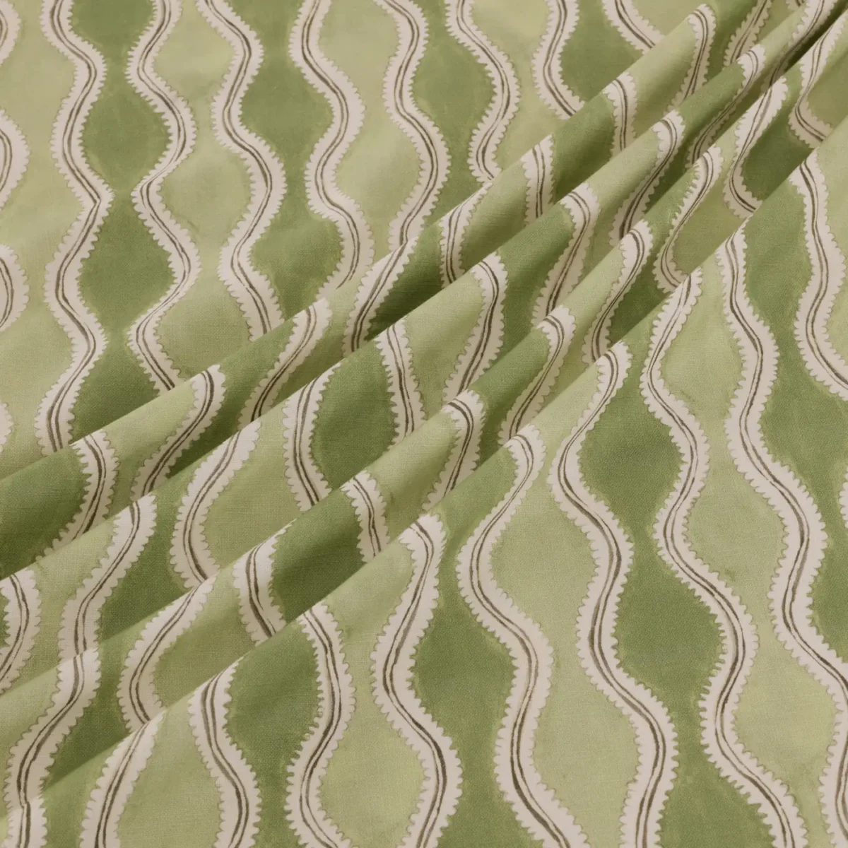 Wading Fabric - Kelp by Wading Fabric from Warwick Hampton Prints collection - green misc printed