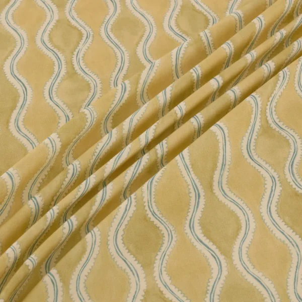 Wading Fabric from Warwick Hampton Prints collection - yellow misc printed