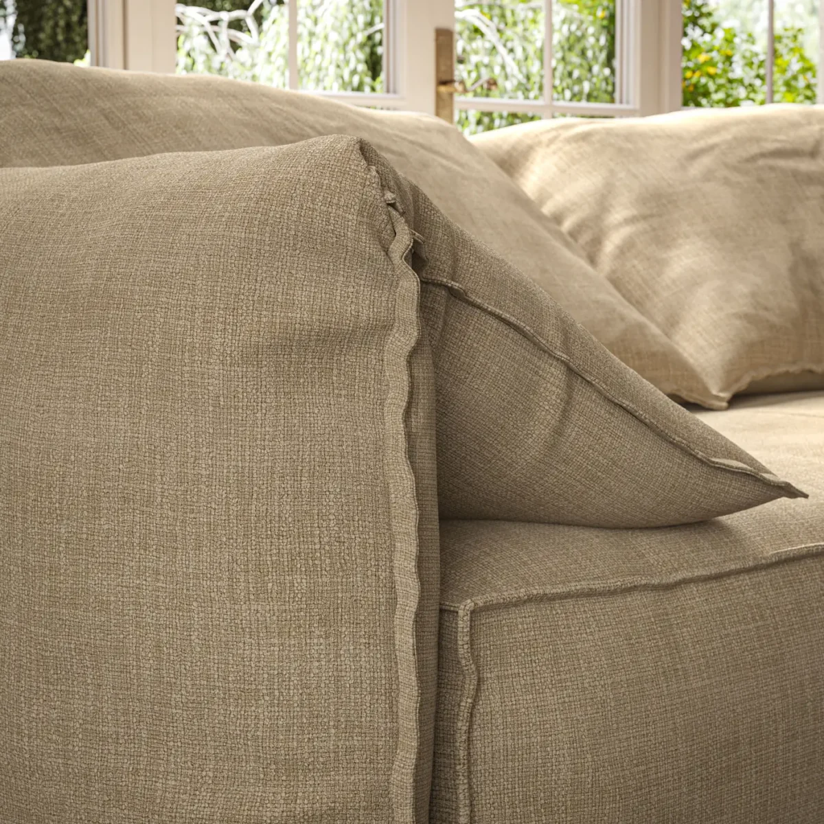 Jaeger Fabric - Flax by Jaeger Fabric from Warwick Jaeger collection - neutral plain woven